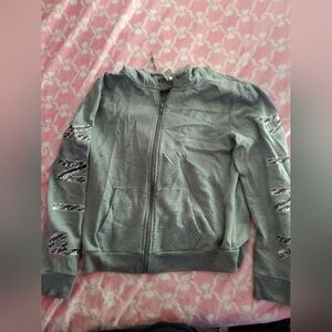 Victoria secret zebra print hoodie